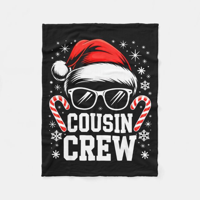 Cousin Crew Shirt Adults Kids Matching Christmas G Fleecedecke (Vorderseite)