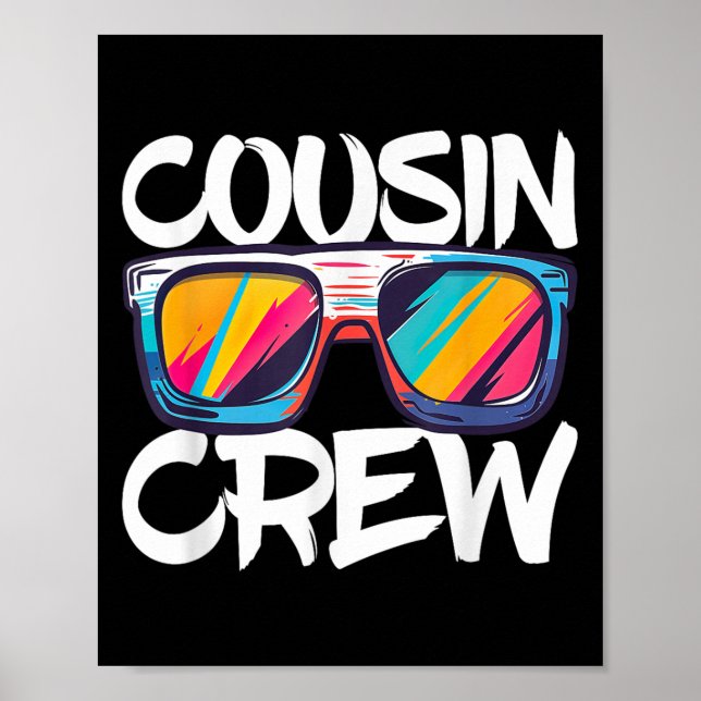 Cousin Crew Shirt Erwachsene Kinder Matching Cousi Poster (Vorne)