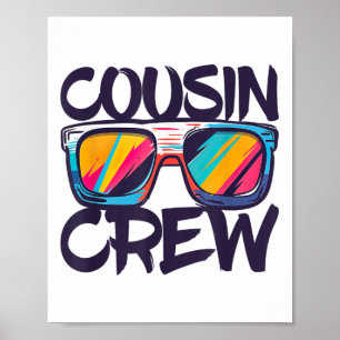 Cousin Crew Shirt Erwachsene Kinder Matching Cousi Poster