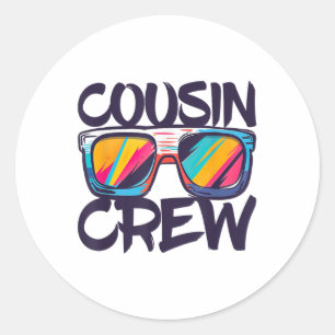 Cousin Crew Shirt Erwachsene Kinder Matching Cousi Runder Aufkleber