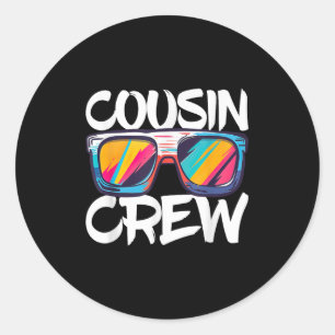 Cousin Crew Shirt Erwachsene Kinder Matching Cousi Runder Aufkleber