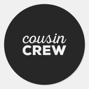 Cousin Crew Shirt Erwachsene Kinder Matching Cousi Runder Aufkleber