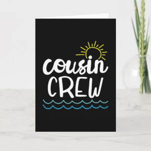 Cousin Crew Shirt Erwachsene Kinder passendes Cous Karte