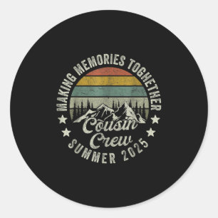 Cousin-Crew-Shirts, Camping-Cousins Sommer 2025 Runder Aufkleber