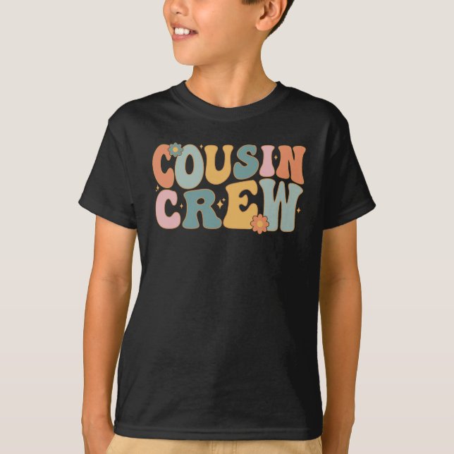 Cousin Crew Shirts für Kinder, Retro Matching Cous (Vorderseite)