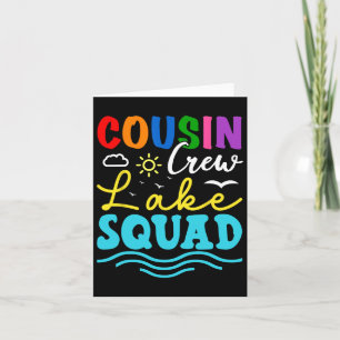 Cousin Crew Squad Familienurlaub Sommerfisch Karte