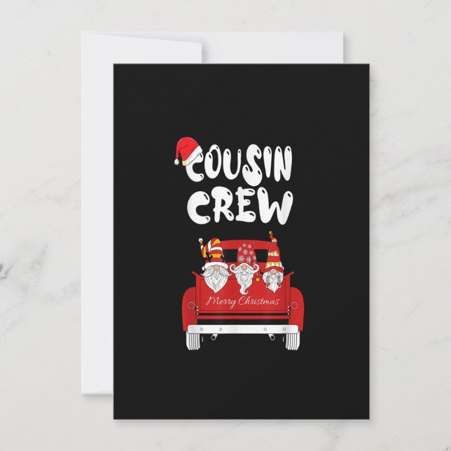 Cousin Crew Team Santa Squad Weihnachtsweihnachtsf Einladung (Vorderseite)