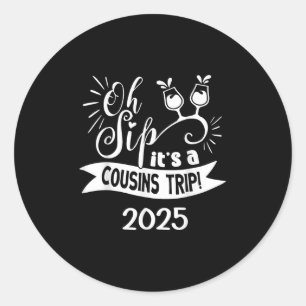 Cousin Crew Trip 2025 Summer Family Wiedersehen We Runder Aufkleber