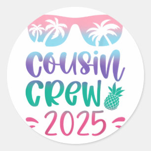 Cousin Crew Trip 2025 Summer Family Wiedersehen We Runder Aufkleber