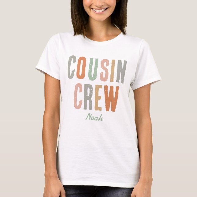 Cousin Crew übereinstimmt mit Niedlicher Boho Fami T-Shirt (Vorderseite)