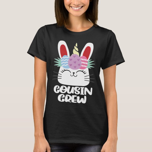Cousin Crew Unicorn Bunny Easter Egg Hunt Costume  T-Shirt (Vorderseite)