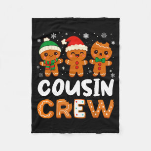 Cousin Crew Weihnachten 2025 Cookie Kinder Junge M Fleecedecke