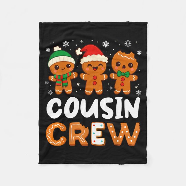 Cousin Crew Weihnachten 2025 Cookie Kinder Junge M Fleecedecke (Vorderseite)