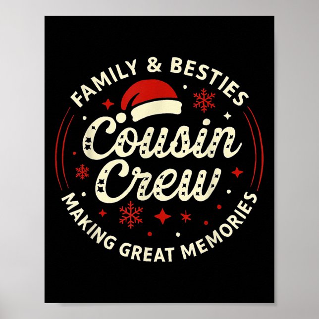 Cousin Crew Weihnachten 2025 Kinder Matching Famil Poster (Vorne)