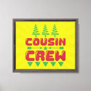 Cousin Crew Weihnachten Familie passendes Design-8 Leinwanddruck