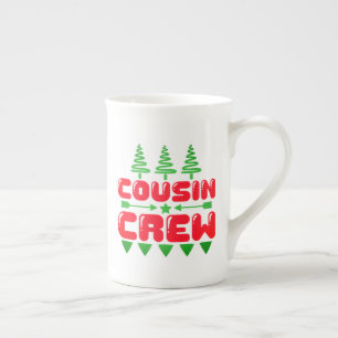 Cousin Crew Weihnachten Familie passendes Design-8 Prozellantasse