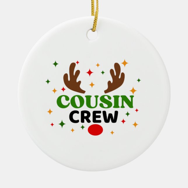Cousin Crew Weihnachten Keramik Ornament (Vorne)