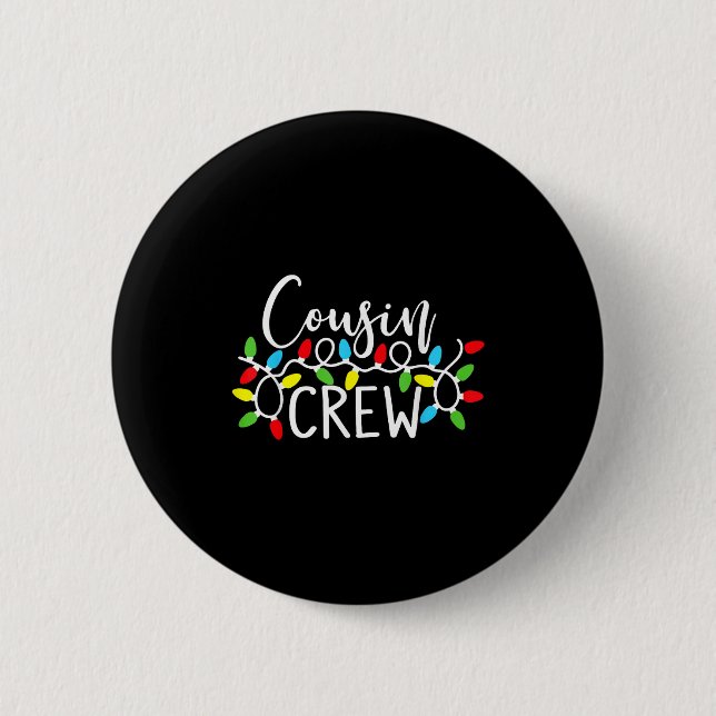 Cousin Crew Weihnachten Kinder Cousins Weihnachten Button (Vorderseite)