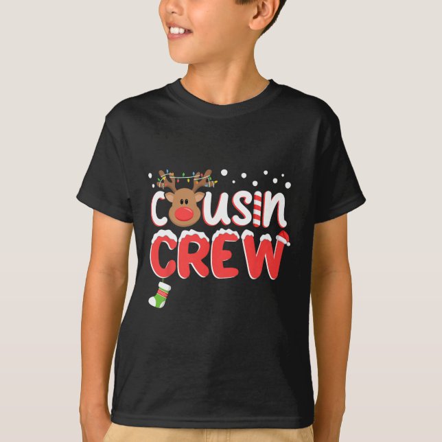 Cousin Crew Weihnachten Kinder Cousins Weihnachtsm T-Shirt (Vorderseite)