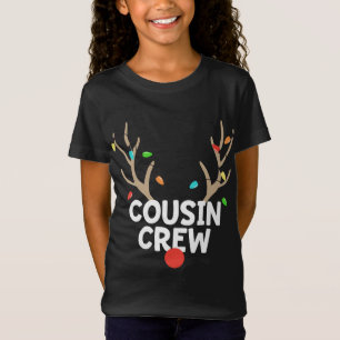 Cousin Crew Weihnachten Pajama Reindeer Lights Mat T-Shirt