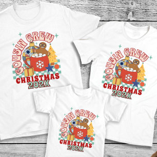 Cousin-Crew-Weihnachten passende Cousins retro T-Shirt