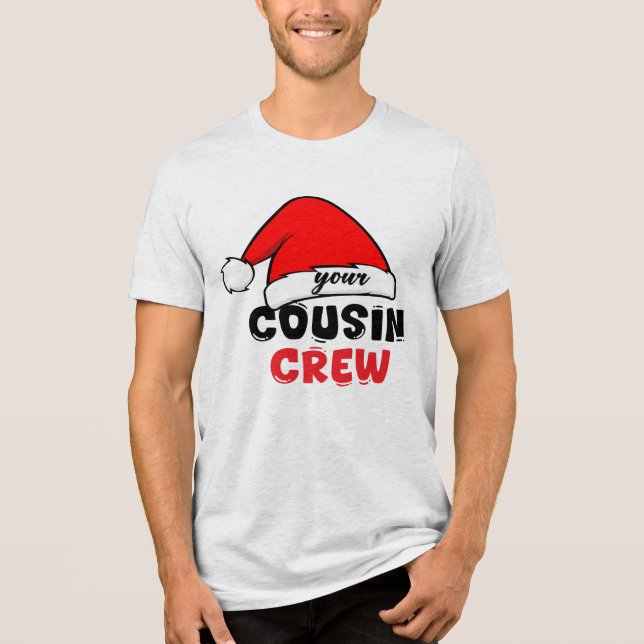 Cousin Crew Weihnachten Tri-Blend Shirt (Vorderseite)