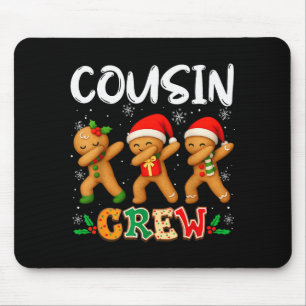 Cousin Crew Weihnachts-Pyjama-Gingerbread-Mann Dab Mousepad