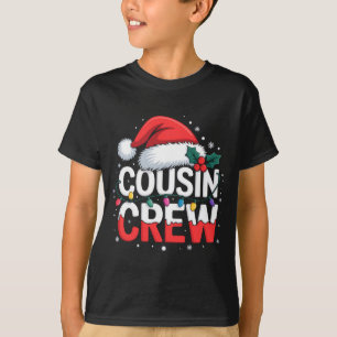 Cousin Crew Weihnachts-Rentiergeweih-Hut-Lichter T-Shirt