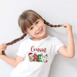 Cousin Crew Weihnachtsfamilien Pyjama Vor und zurü T-Shirt
