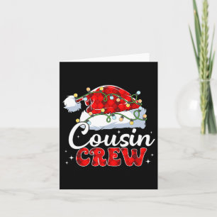 Cousin Crew Weihnachtsmannmütze Weihnachten Lichte Karte