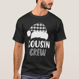 Cousin Crew Weiße Karierte Weihnachtsmannmütze, pa T-Shirt