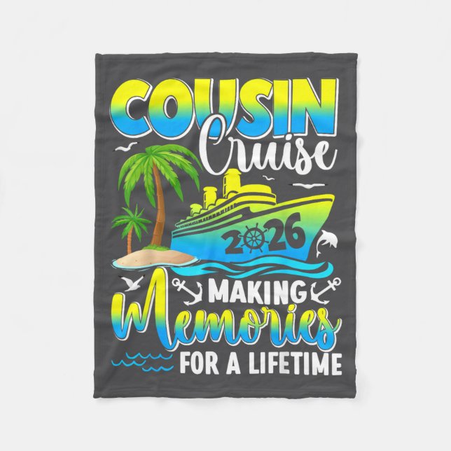 Cousin Cruise 2026 Summer Vacation Beach Family Tr Fleecedecke (Vorderseite)
