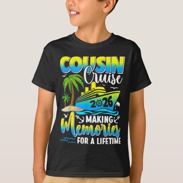 Cousin Cruise 2026 Summer Vacation Beach Family Tr T-Shirt (Vorderseite)