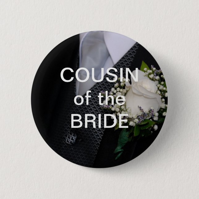 Cousin der Braut Button (Vorderseite)
