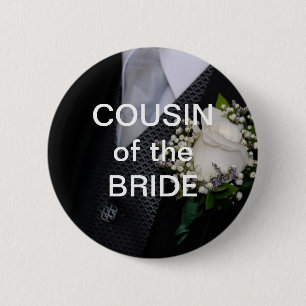 Cousin der Braut Button