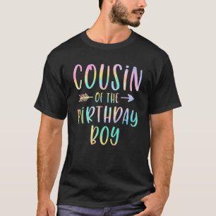 Cousin der Geburtstagsjunge Gefärbte Krawatte farb T-Shirt