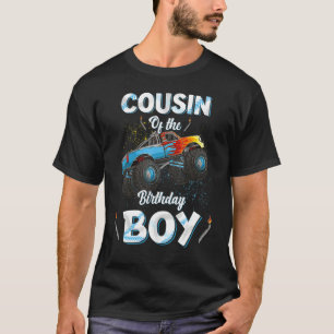 Cousin der Geburtstagsjungen Monster Truck Bday Wo T-Shirt