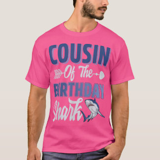 Cousin des Birthday Boy Shark Ocean Matching Fa T-Shirt