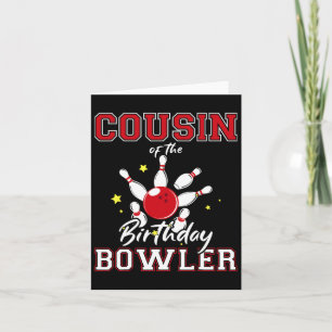 Cousin des Geburtstags Bowler Bday Bowling Party C Karte