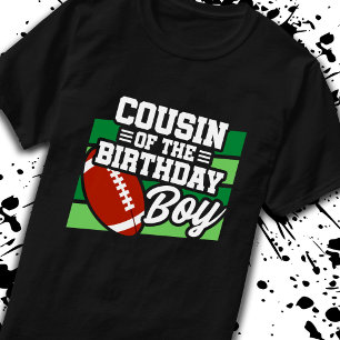 Cousin des Geburtstags Boys Football Geburtstag T-Shirt