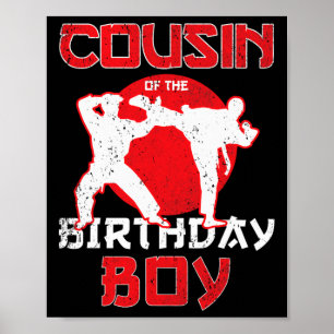 Cousin des Geburtstags Karate Taekwondo Boy Martia Poster