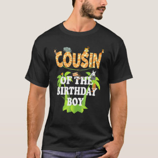 Cousin des Geburtstags KinderZoo Thema Tier-Party T-Shirt