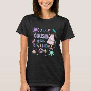 Cousin des Geburtstagskindes Kleiner Künstler malt T-Shirt