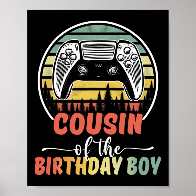 Cousin des Geburtstagsspielers Matching Fa. Poster (Vorne)