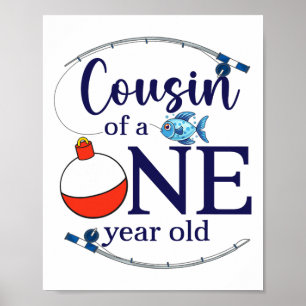 Cousin des großen Fangens Fishing Boy Erster Gebur Poster