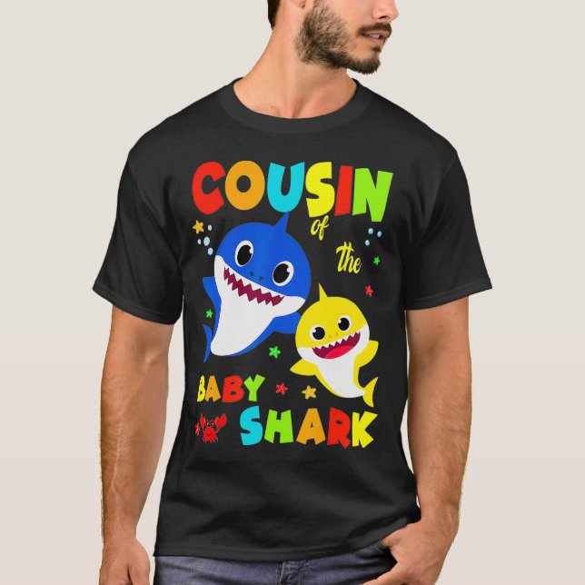 Cousin des Junghais Birthday Cousin Shark _8 T-Shirt (Vorderseite)