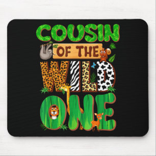 Cousin des wilden Einen Geburtstags Familien-Match Mousepad