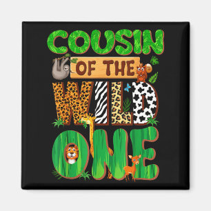 Cousin des wilden Geburtstags Familien-Matching Pa Magnet