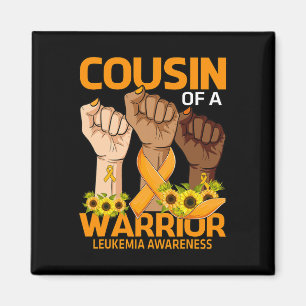 Cousin einer Warrior Leukämie Bewusstsein Sonnenbl Magnet