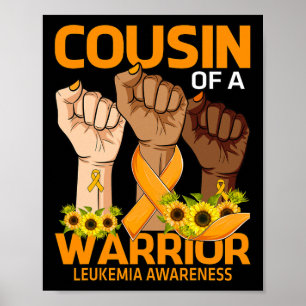 Cousin eines Kriegers Leukämie Bewusstsein Sonnenf Poster
